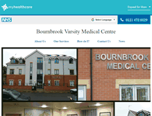 Tablet Screenshot of bournbrookvarsitymedical.co.uk